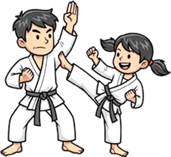 空手の子供と大人